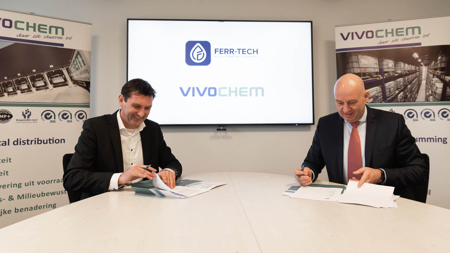 Ferr Tech en Vivochem tekenen partnerschap voor distributie waterzuiveringschemie